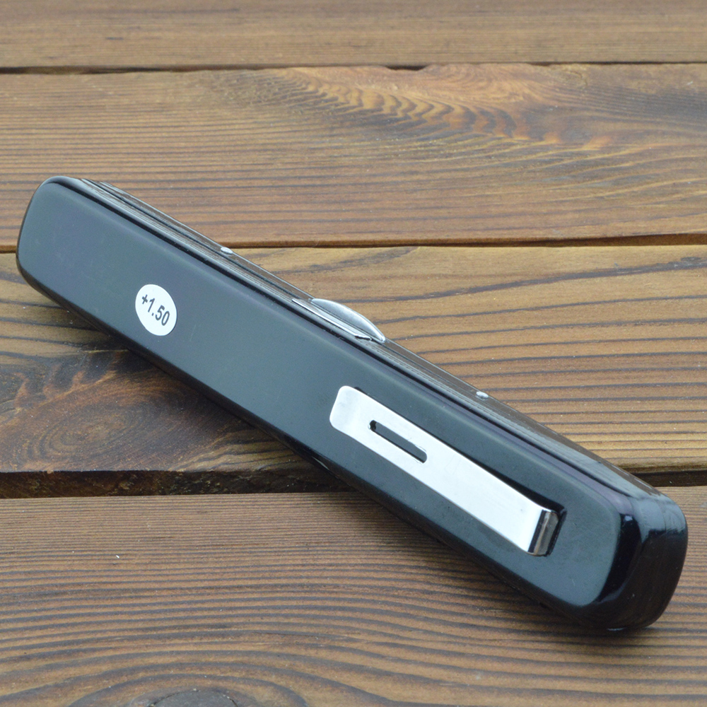Alloy Super Narrow Portable Reading Glasses Include Metal Portable Pen Type Glasses Case +0.75 +1 +1.25 +1.5 +1.75 To +4