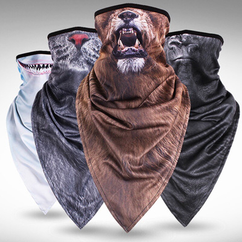 Moto vélo vélo écharpe motif Animal séchage rapide visage masque froid Protection cyclisme masque Snowboard coupe-vent