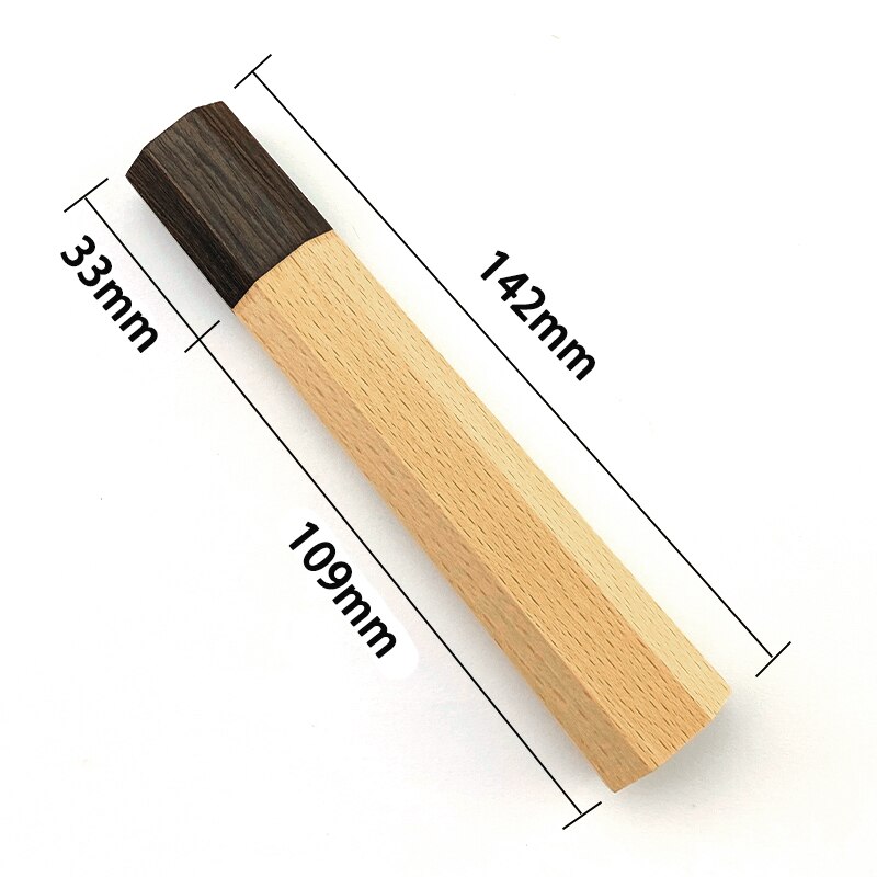 1 stück Japanischen Stil Achteckigen Griff für Küche Messer Griff, Buche Holz + Ebenholz Holz Messer Griff, fisch Raw Messer Griff