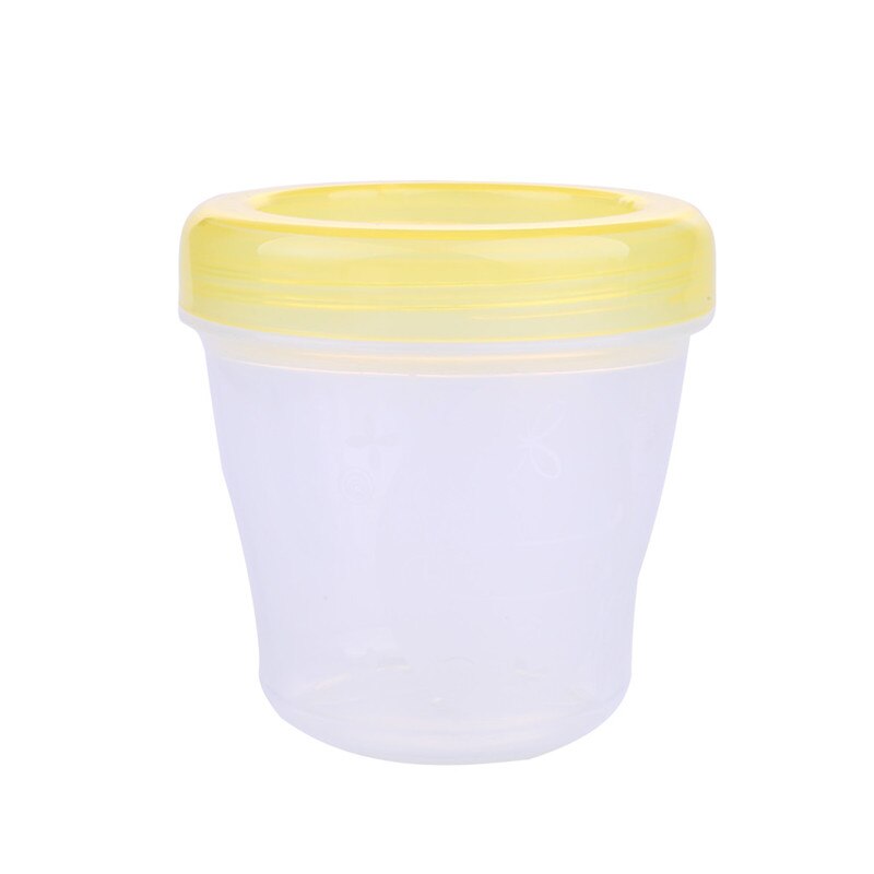 Babymad opbevaring baby snack mælkepulver boks sikkerhed baby mælk pulver beholder snack box beholder genanvendelig opbevaring kop  #4 aa 6: Gul