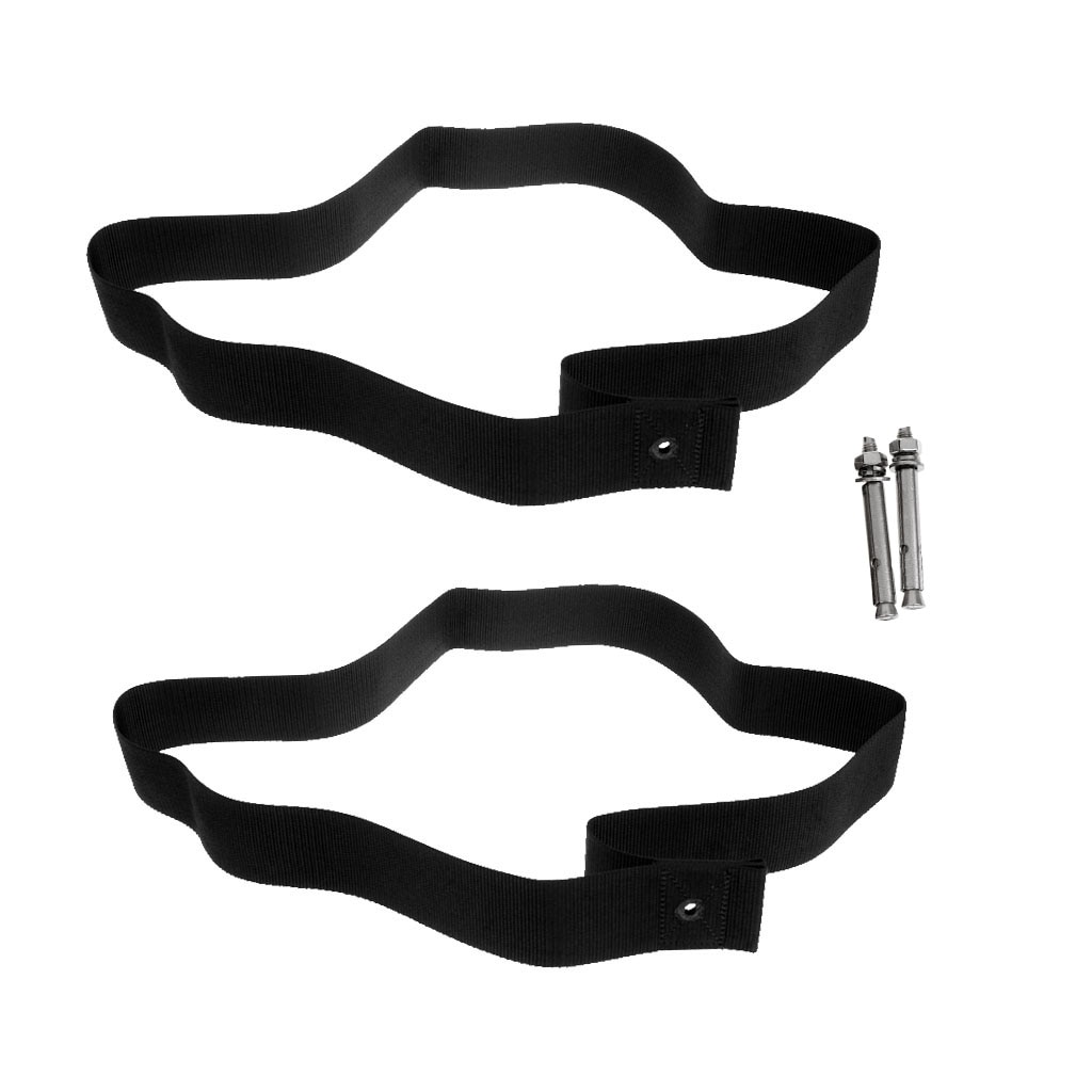 1 Pair Black Webbing Storage Straps Wall Mount Hanger Keeper For Surfboard Longboard Kiteboard