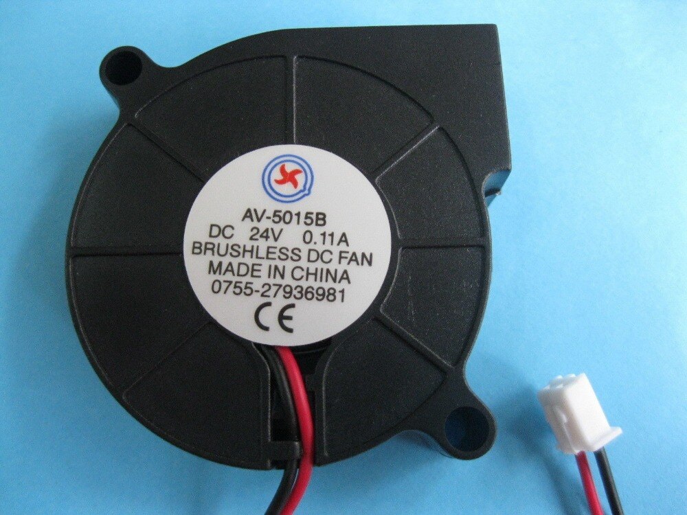 1 stks Borstelloze DC Cooling Ventilator 5015B 24 v 50x50x15mm 2 Draden/Pins zwart