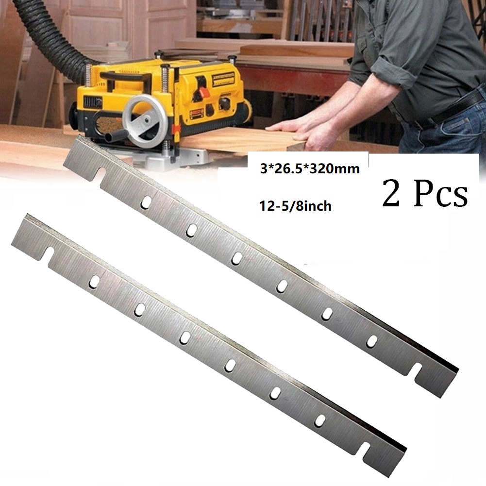 2pcs 12-5/8" HSS Wood Planer Blades Electric Planer Knives For Dewalt DW733 DW7332 Woodworking Planer
