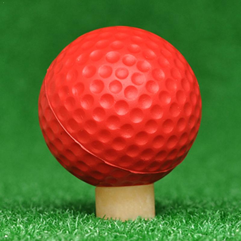 5 stuks rode pu-schuim elastische golfsponsballen voor binnen- en buitentraining  m8 k 6