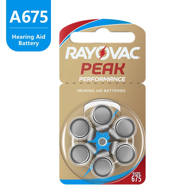 120 PCS Rayovac Piek Gehoorapparaat Batterijen Zink Air 675A 675 A675 PR44 !