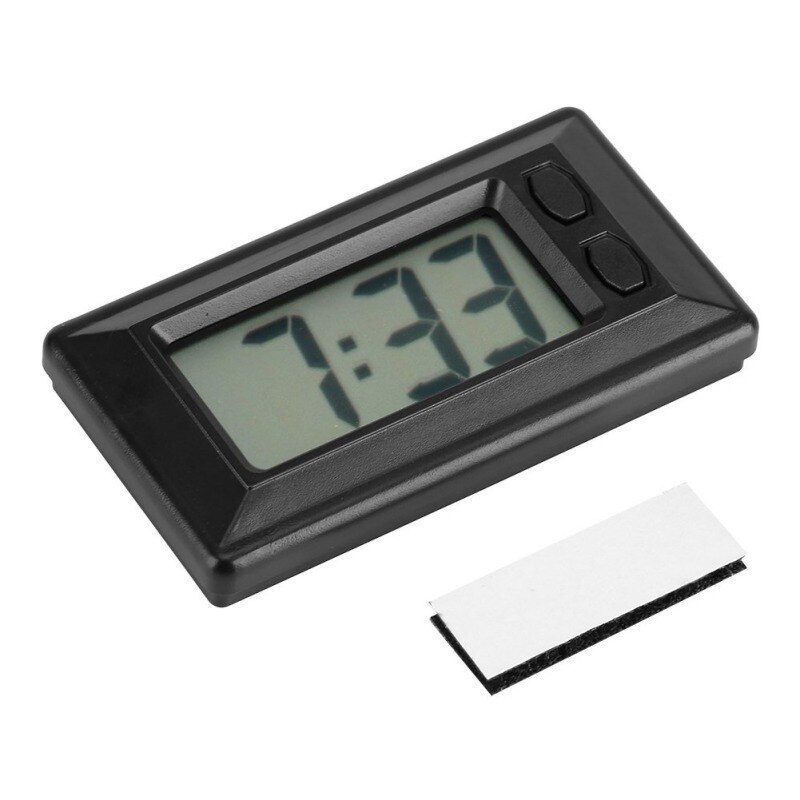 Car Clock Car LCD Screen Clock Electronic Watch Car Dashboard Large Digital Clock Time Self-Adhesive Bracket Car Accessories1: Default Title