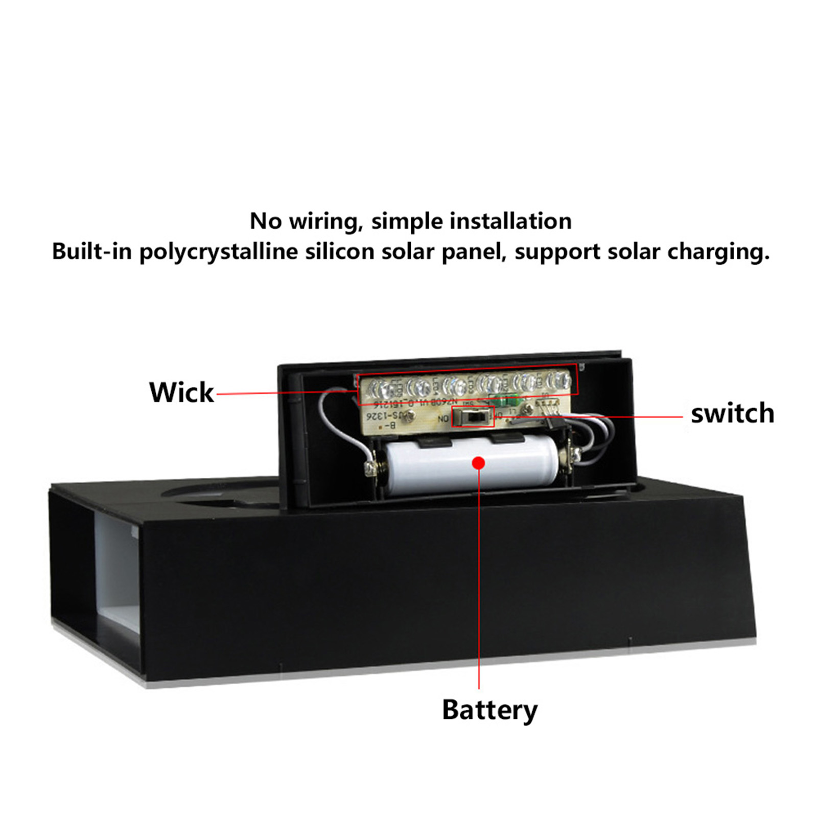 Utomhus solenergi led-nummerskylt ljus hus hotell butik dörr adress lampor skylt dörrskylt dörrnummer ljus