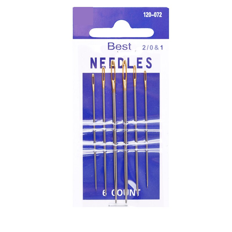 1Set Big Eye Sewing Needles Stainless Steel Needle Craft Hand Stitch Tool for for Leather Bag Sewing: H