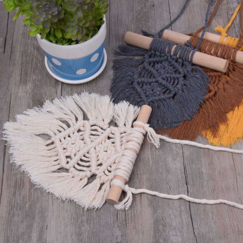 Nordic Baby Room Cotton Tassels Wall Hanging Handmade Macrame Home Decor Retro Handcrafted Girls Room Indian Decor