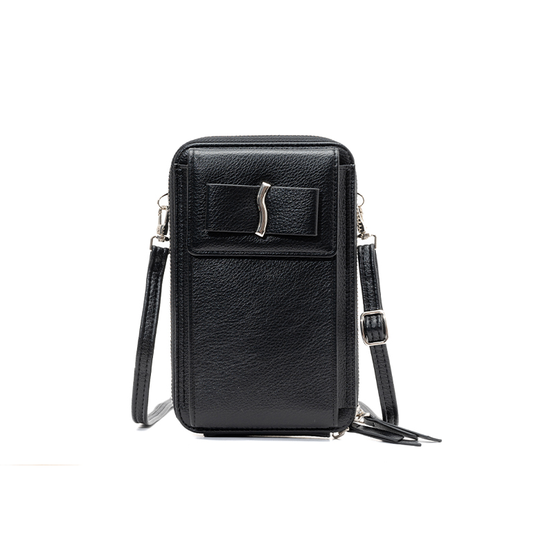 frauen Schulter Tasche Crossbody Telefon Brieftasche Kleine PU Leder Geldbörse Karte Halfter Für Weibliche: Schwarz
