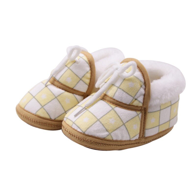 5 stijlen schattige babyschoentjes lente winter warme zachte baby retro print schoentjes katoenen gevoerde baby jongens meisjes laarsjes: Jm0192y