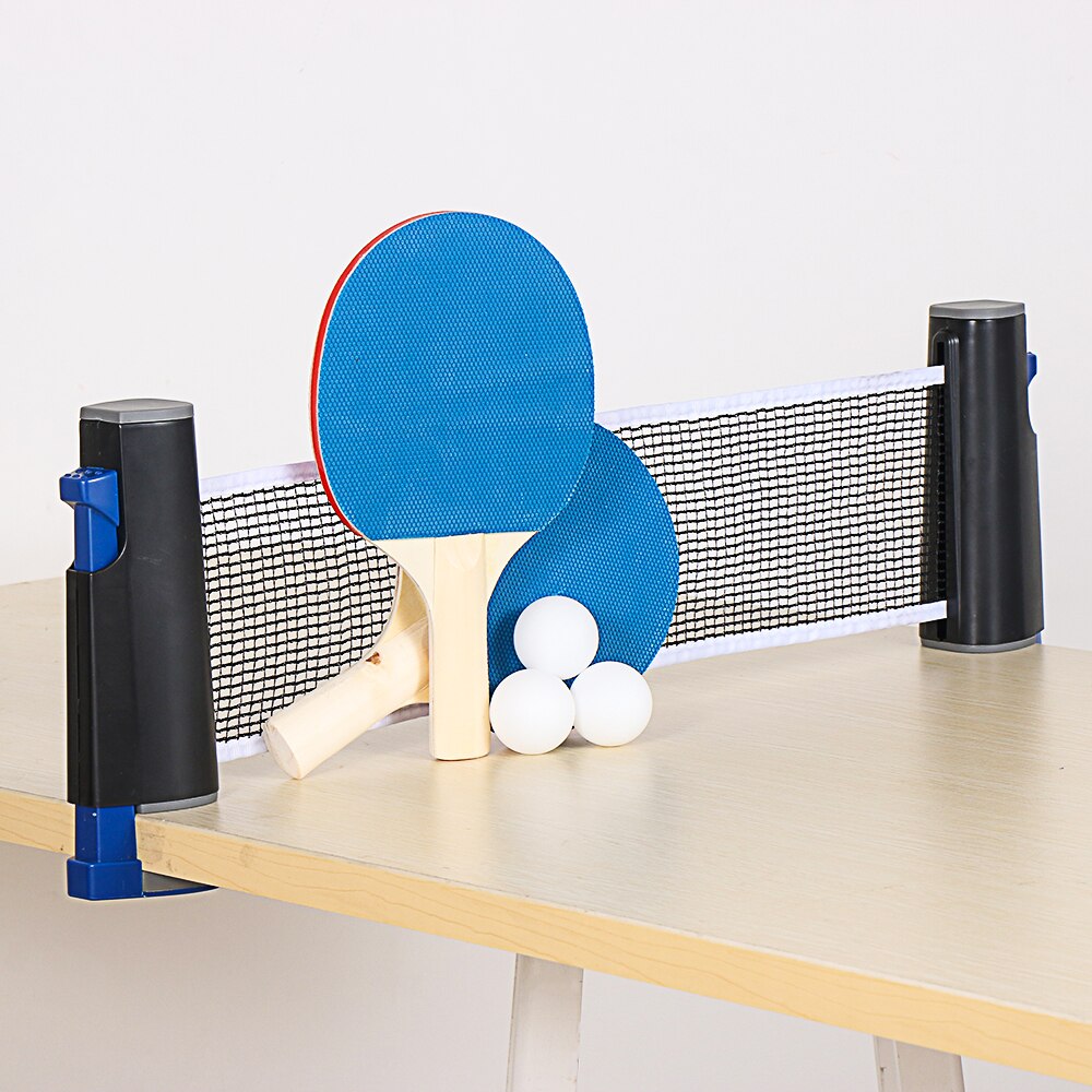 Portable Telescopic Table Tennis Net Ping Pong Paddle Set Indoor Outdoor Entertainment Supplies Training Game Kids Adults