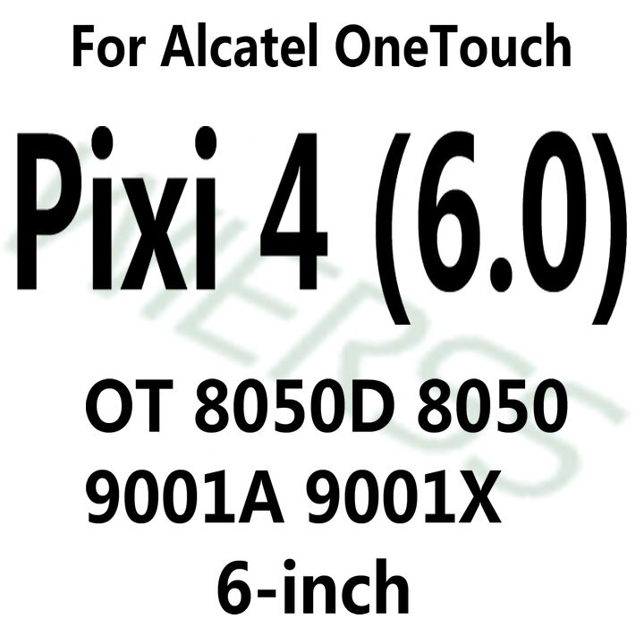 Temperato di Vetro Dello Schermo Della Pellicola Della Protezione per Alcatel One Touch Pop C3 C7 C9/Idol 3 4 4S 4.7 5.5 /Pixi 3 4 3.5 4 5 5.0 5.5 6 6.0: ForAlcatel Pixi 4 6