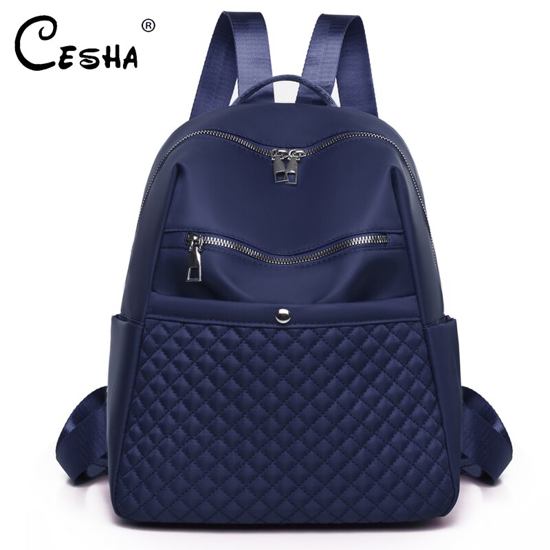 Pretty Style Women Travel Backpack Waterproof Durable Oxford School Backpack Casual Damond Lattice Women Backpack