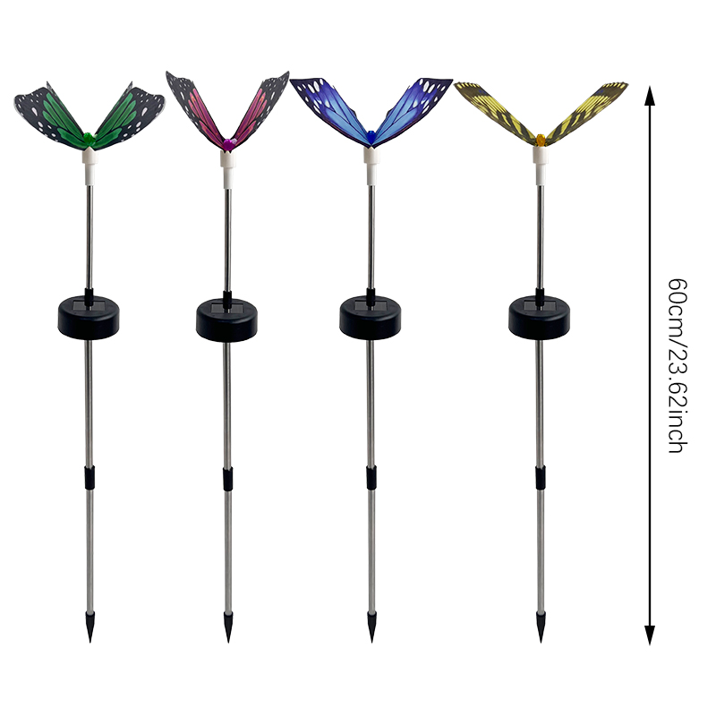 Luces LED solares de mariposa para exteriores, lámpara de ambiente para patio, iluminación de paisaje, para jardín, césped, patio, parque, villa, decoración del hogar