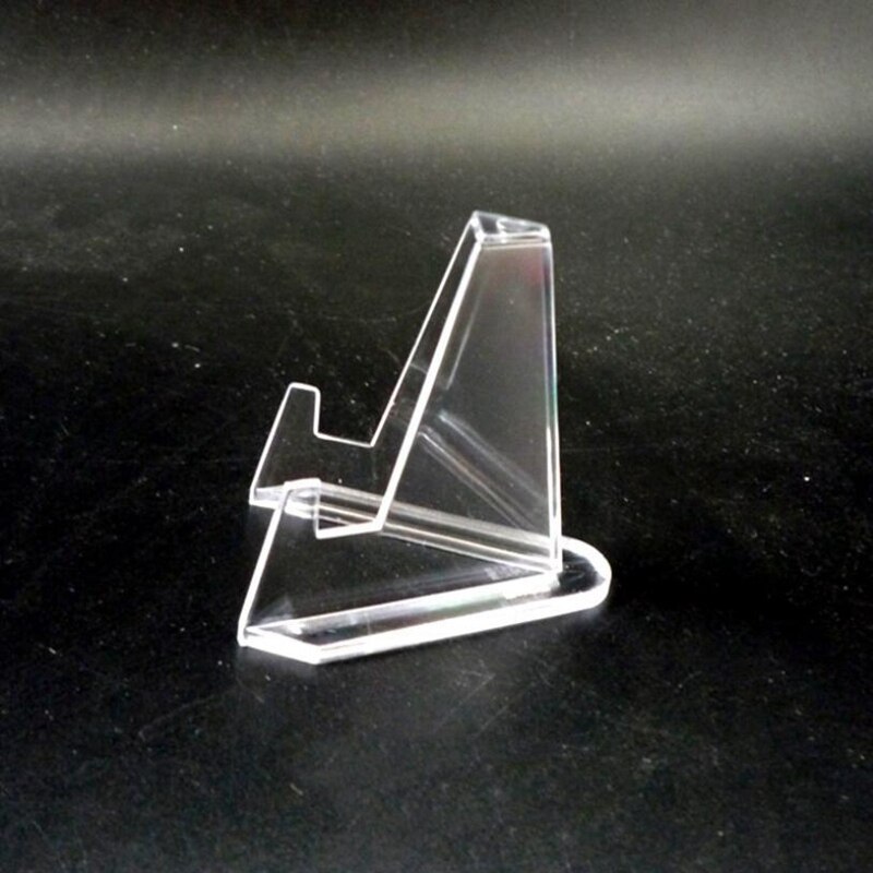 50Pcs Acrylic Mini Coin Display Stands Holders Small Easel Stands for Commemorative Coin Capsule Challenge Coin Medal