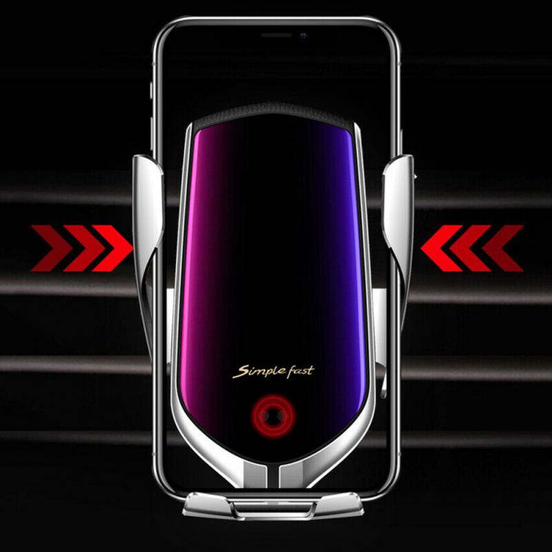 10W Automatische Spannen Qi Wireless Car Charger Mount Voor IPhone Samsung Huawei Xiaomi Mobiele Telefoon Opladen Houder Stand