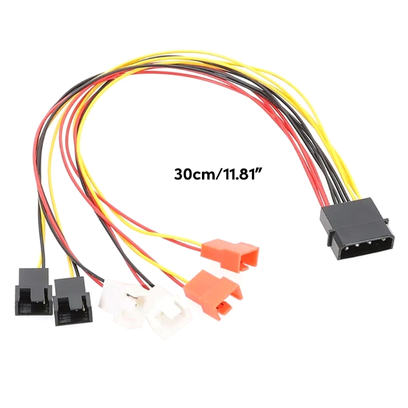Adaptateur ventilateur Molex 4 broches à 3 broches/4 broches, 12V 7V 5V, adaptateur ventilateur PC, séparateur Molex 4 à