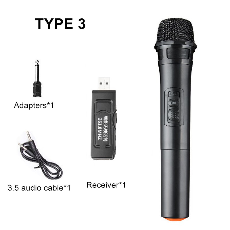 UHF Microphone Dual Channel Wireless Microphone System Handheld Mic with Receiver Karaoke Meeting Party Speaker: White