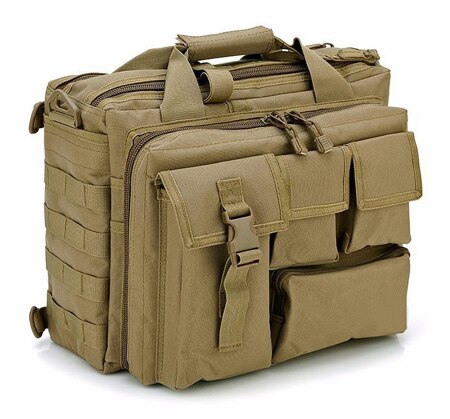 Men Travel Bags Duffle bag 15&quot;inch laptop bag tote Handbag: khaki