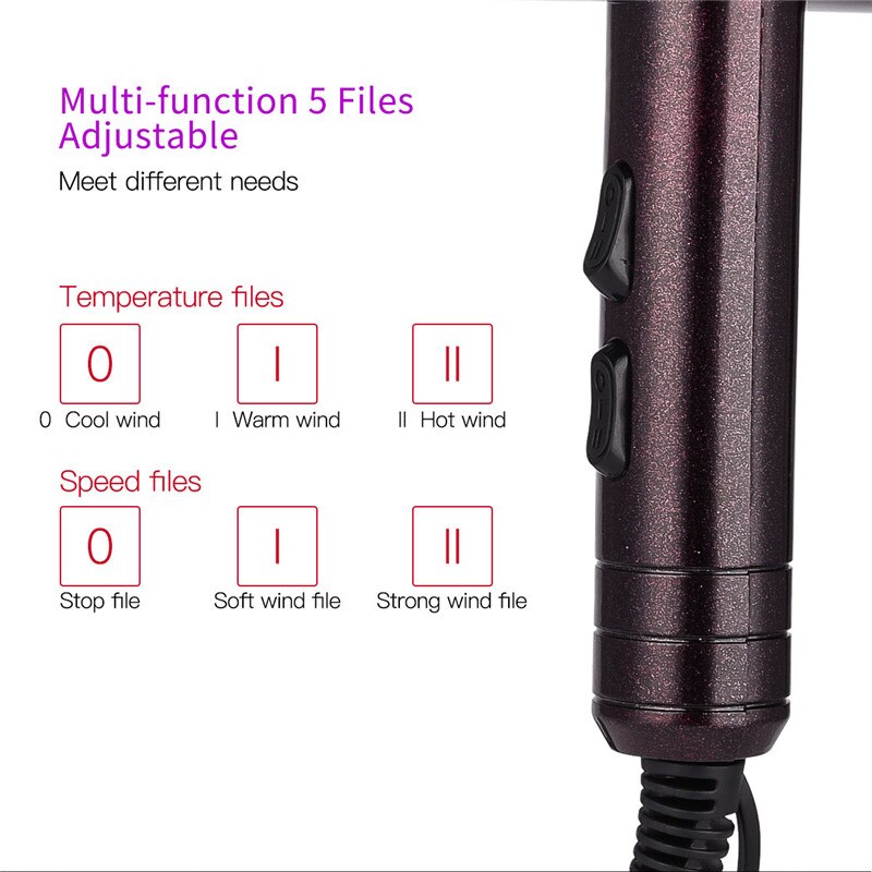 Strong Power 2200W DC Motor Hair Dryer For Hairdressing Barber Salon Tools Blow Dryer Low Noise Blower Hairdryer