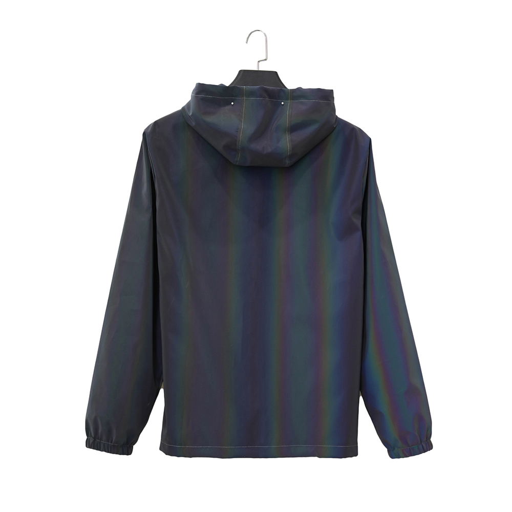 Männer Reflektierende Jacke Farbverlauf Bunte Hüfte-hüpfen Streetwear Nacht Ich bin Freien Mit Kapuze Winddicht Mäntel tanzen Skateboard Kleidung