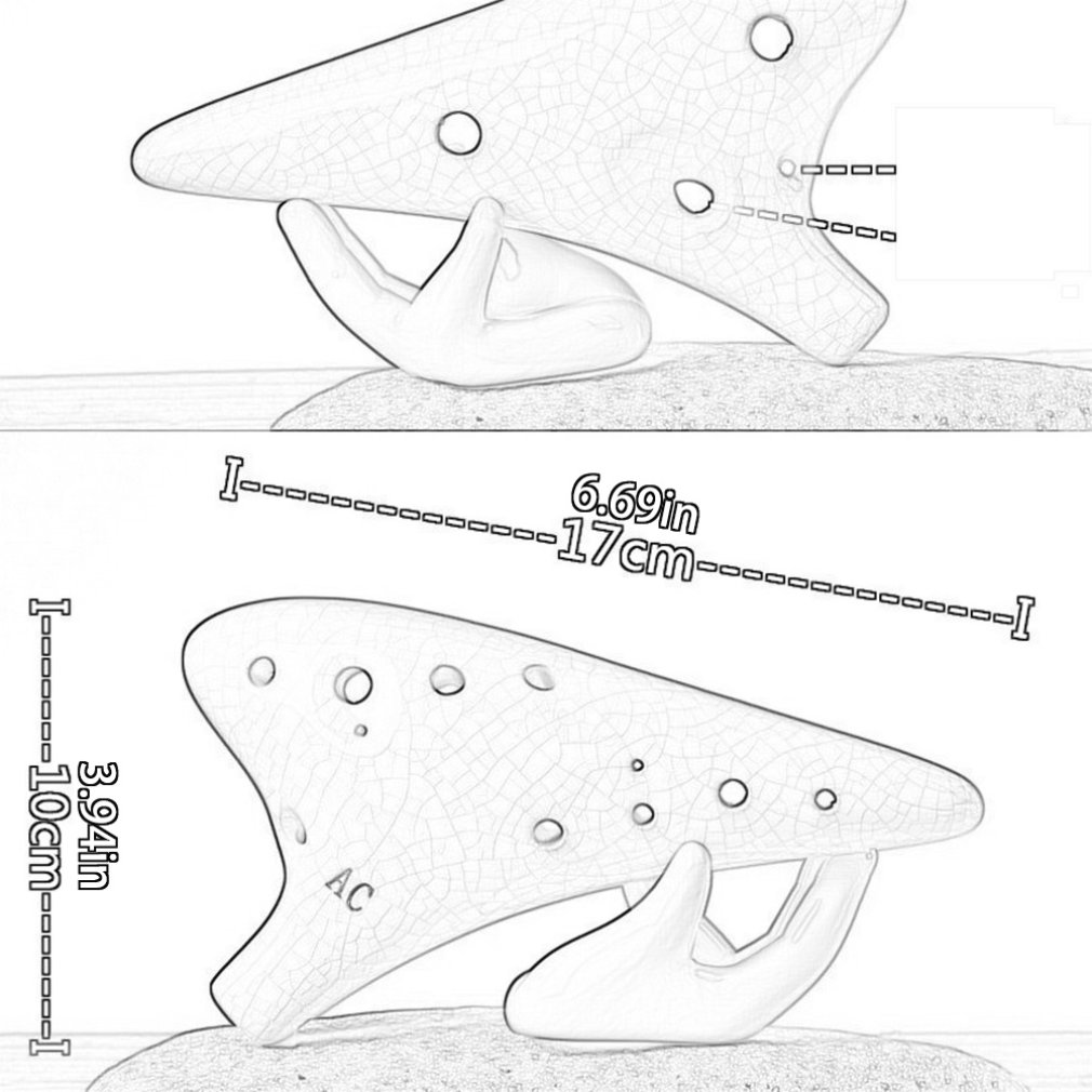Twaalf gaten ocarina etnische muziekinstrumenten schilderachtige gebied verkoop beroep voor het maken van beginners lesgeven zuiver helder geluid