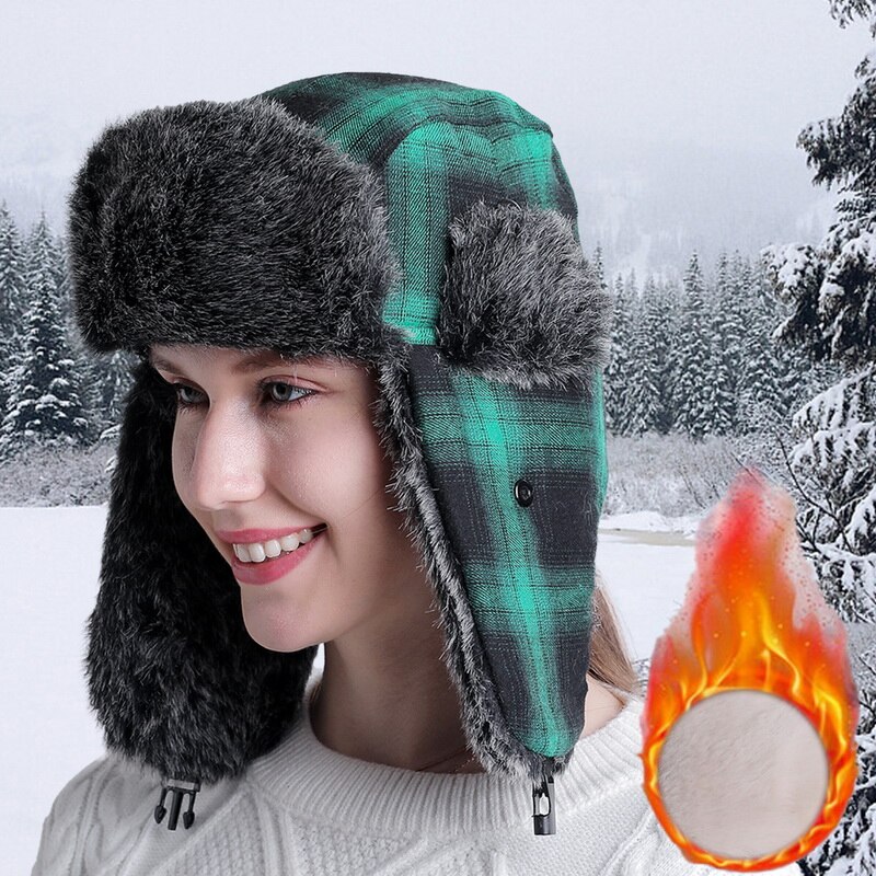 Vrouwen Winter Leifeng Bomber Hoeden Man Aviator Hoeden Russische Cap Oorkleppen Bomber Leifeng Caps Voor Mannen Outdoor Winddicht hoed: 5