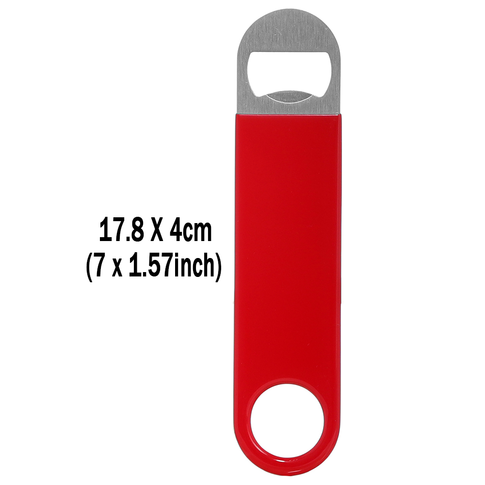 Abridor de botellas de barman, abridores de botellas de cerveza, abridores de velocidad, acero inoxidable recubierto de goma de 7 pulgadas: Morado