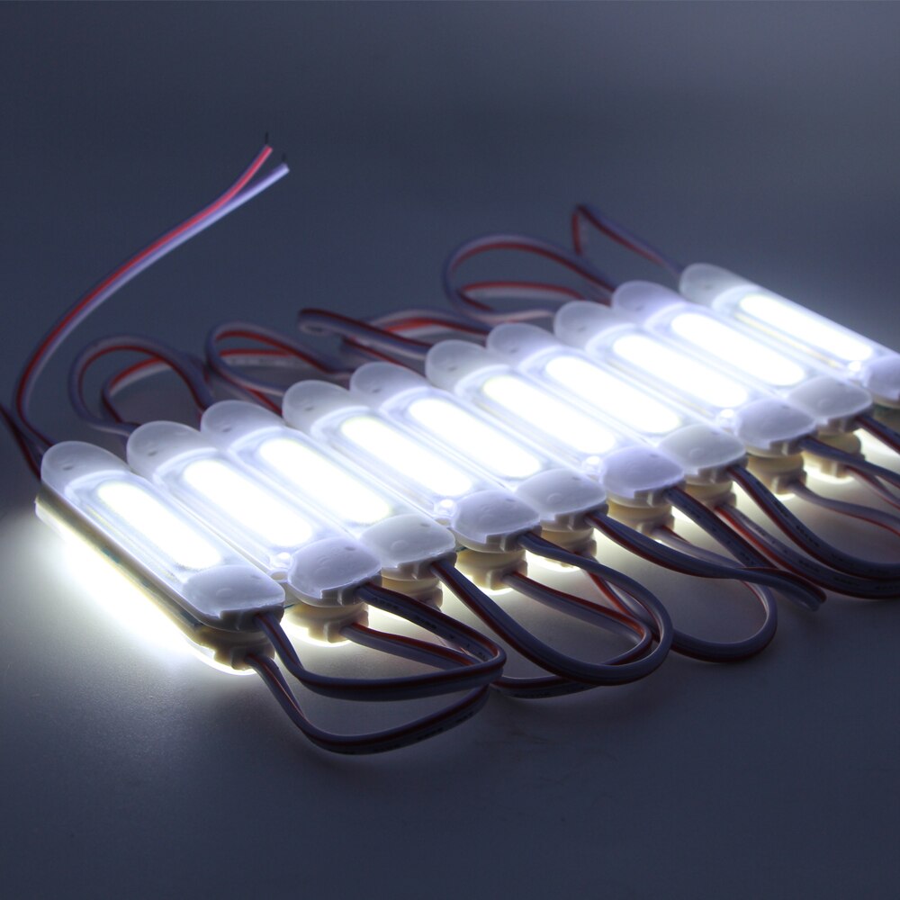 Led Module 12V COB Light Advertisement Sign Backlight Shop Banner Waterproof IP65 White Red Green Blue Yellow Pink 20pcs: white