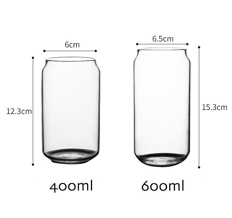 4 stk cola dåse formet glas, drikkeglas