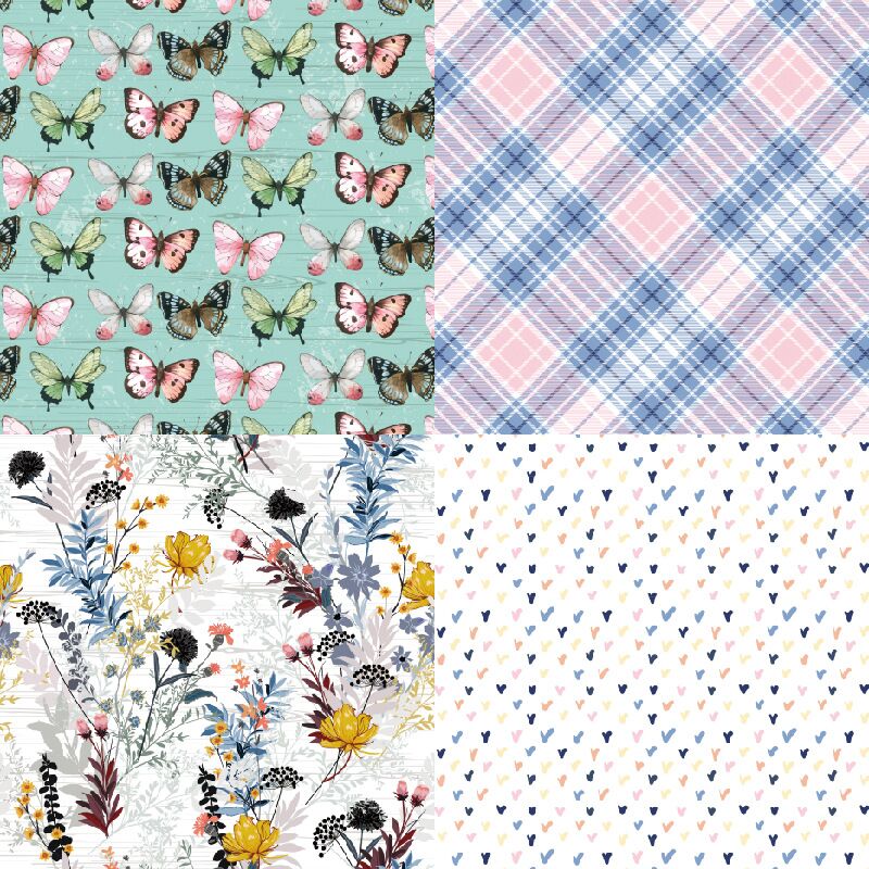 The butterfly style Scrapbooking paper pack of 24 sheets handmade craft paper craft Background pad 5930
