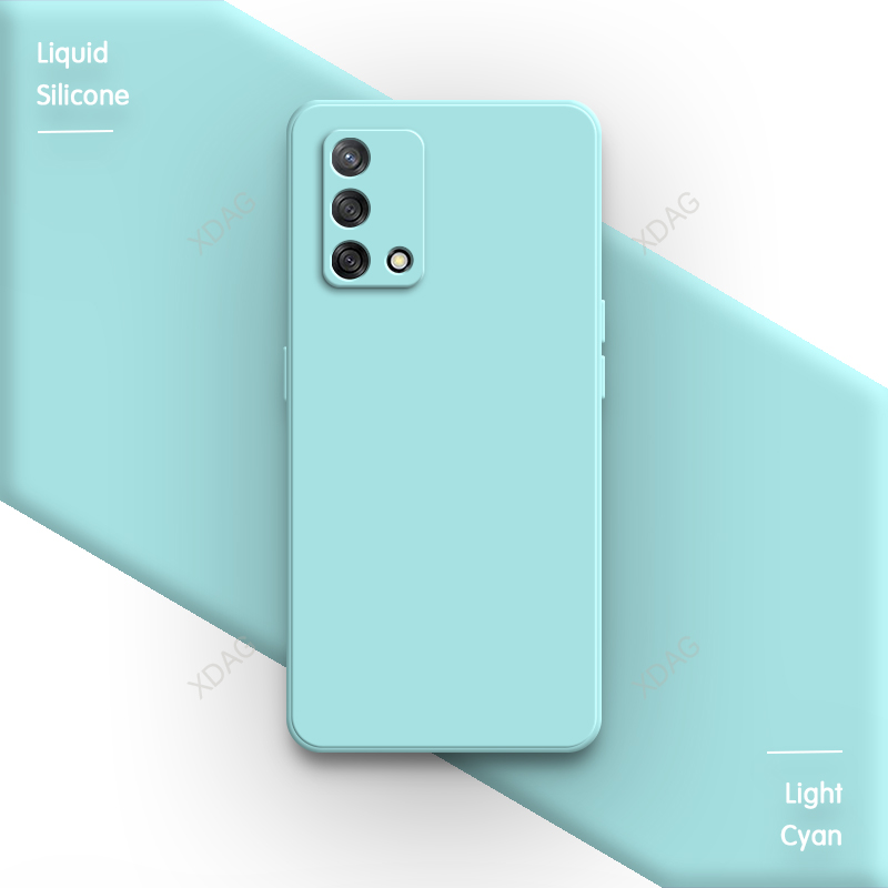 Klassische flüssigsilikon-handyhülle für oppo  f19 (chp 2219, cph 2219) , kameraschutz, rückseite, weiche, quadratische 6.43 einfarbige schutzhülle: Orange