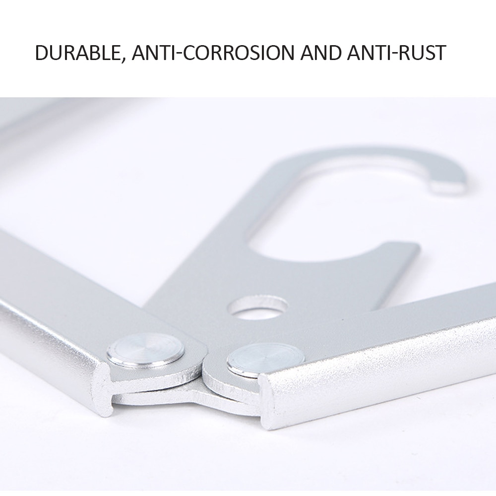 Bærbar bøjle tøjbøjle aluminiumslegering multifunktionel sammenfoldelig bøjle til udendørs rejsebøjler til tøj