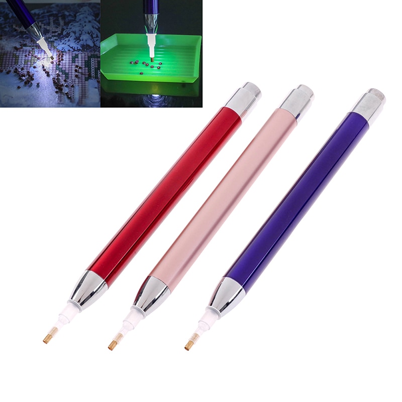 Punt Boor Pen Verlichting Diamant Pennen 5D Schilderen Met Diamanten Accessoires
