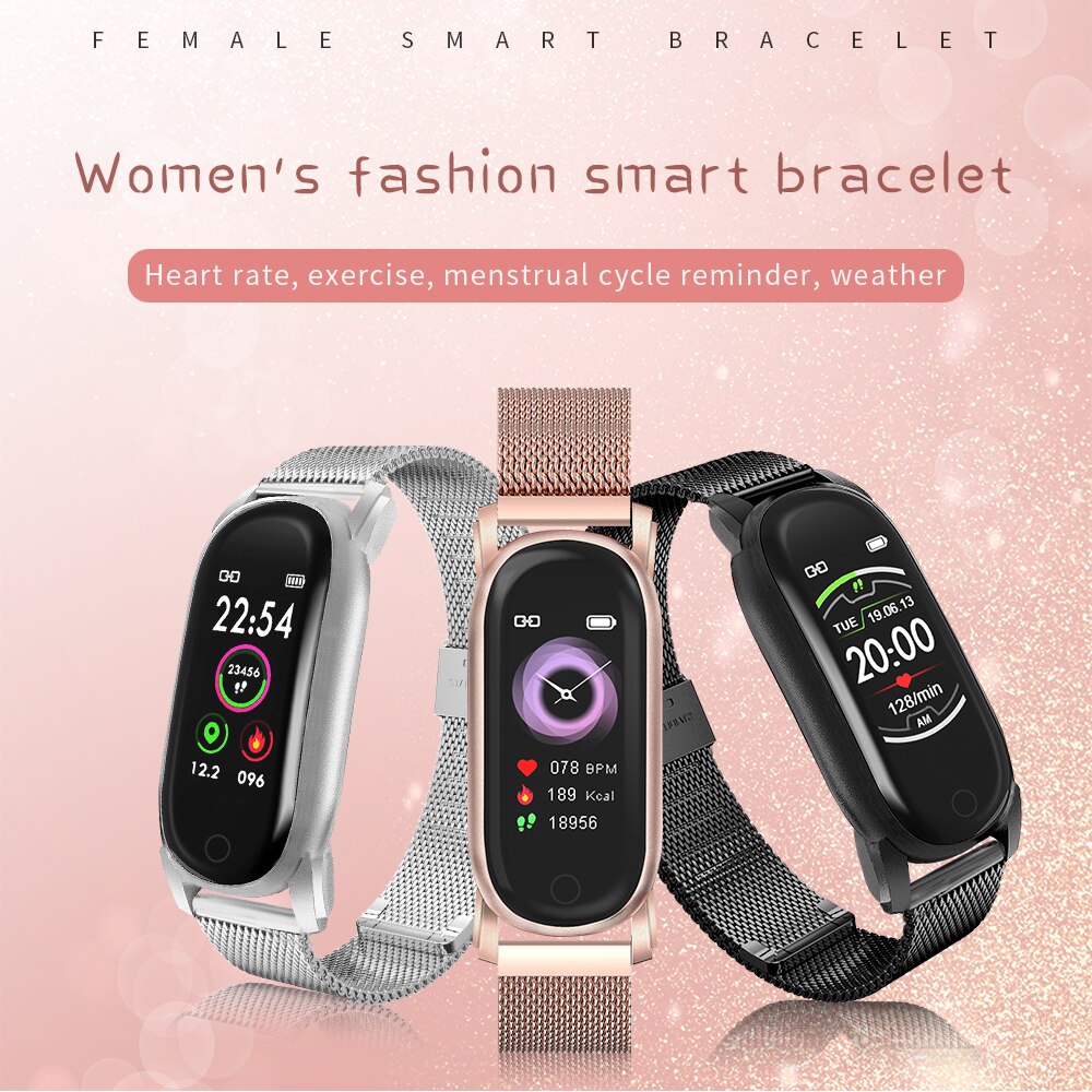 Bysl YD8 Smart Polsband Temperatuur Vrouwen Smart Armband Fitness Tracker Voor Android Ios Lange Standbysmart Horloge