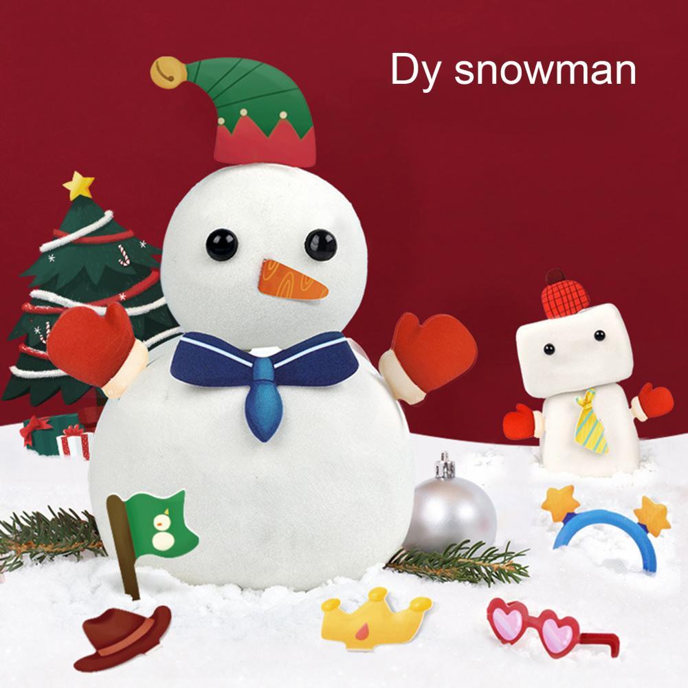 DIY Handmade Snowman Christmas Ornaments Decor Kids Educational Toys