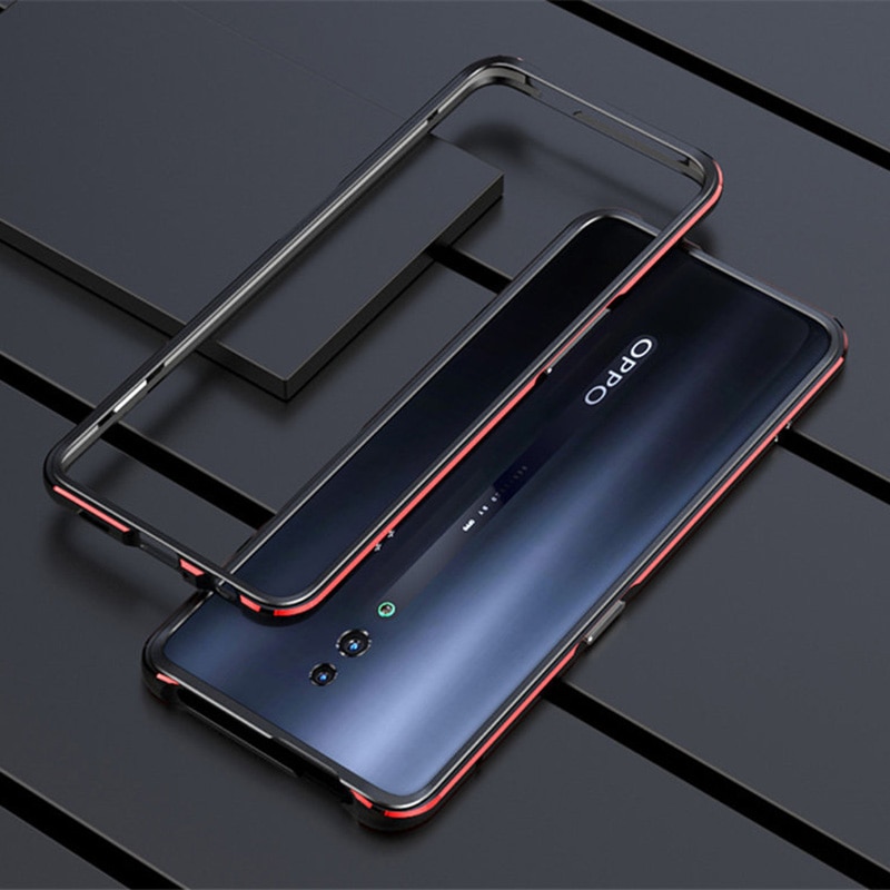 Ultra fino metal quadro capa para oppo reno 2 oppo reno caso duro de alumínio caso pára-choques para oppo reno 10x zoom 5g