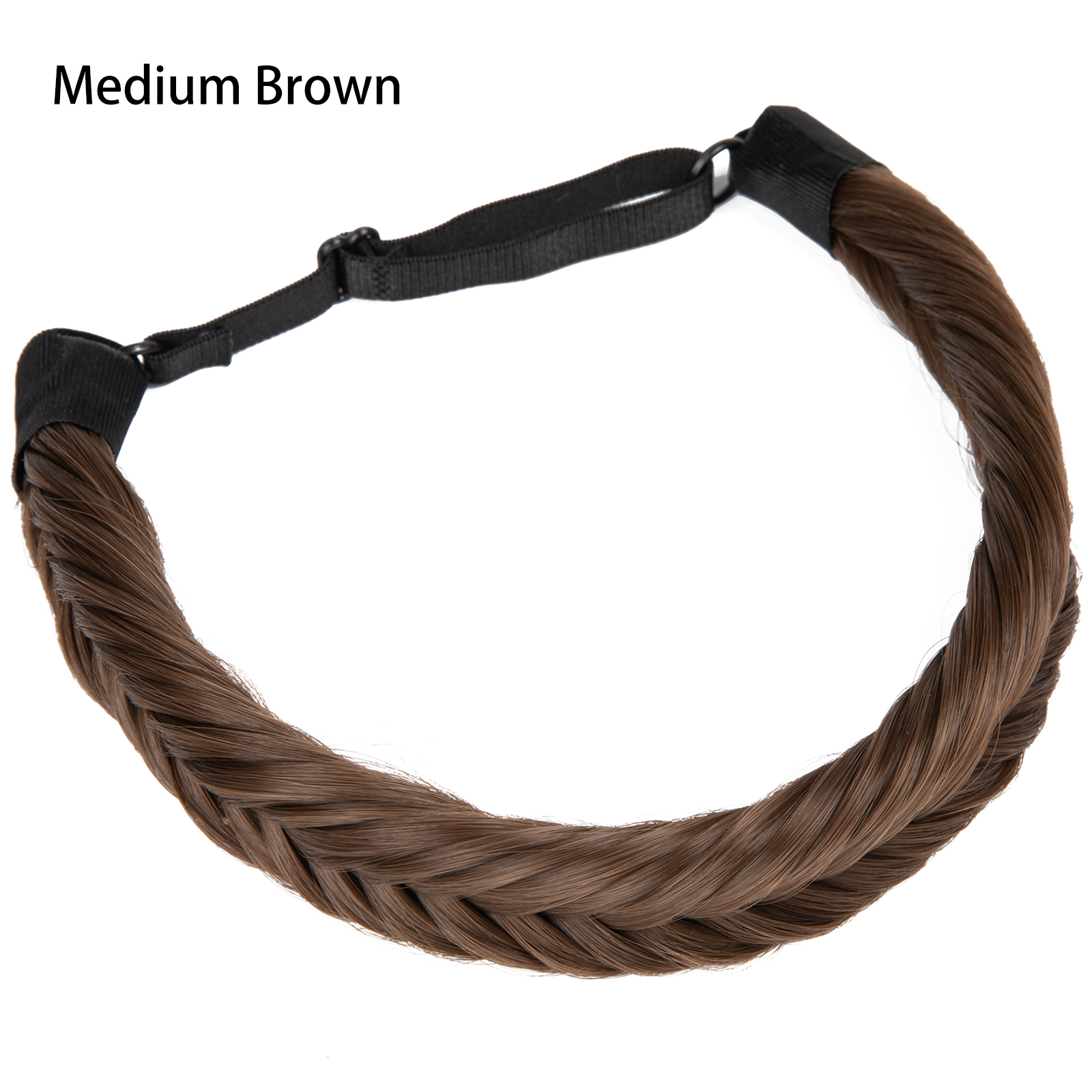 SARLA-Diadema sintética con trenzas de cola de pez para mujer, pelo con cinturón ajustable, diadema trenzada, estilo bohemio, postizos de peinado: T4/27/30