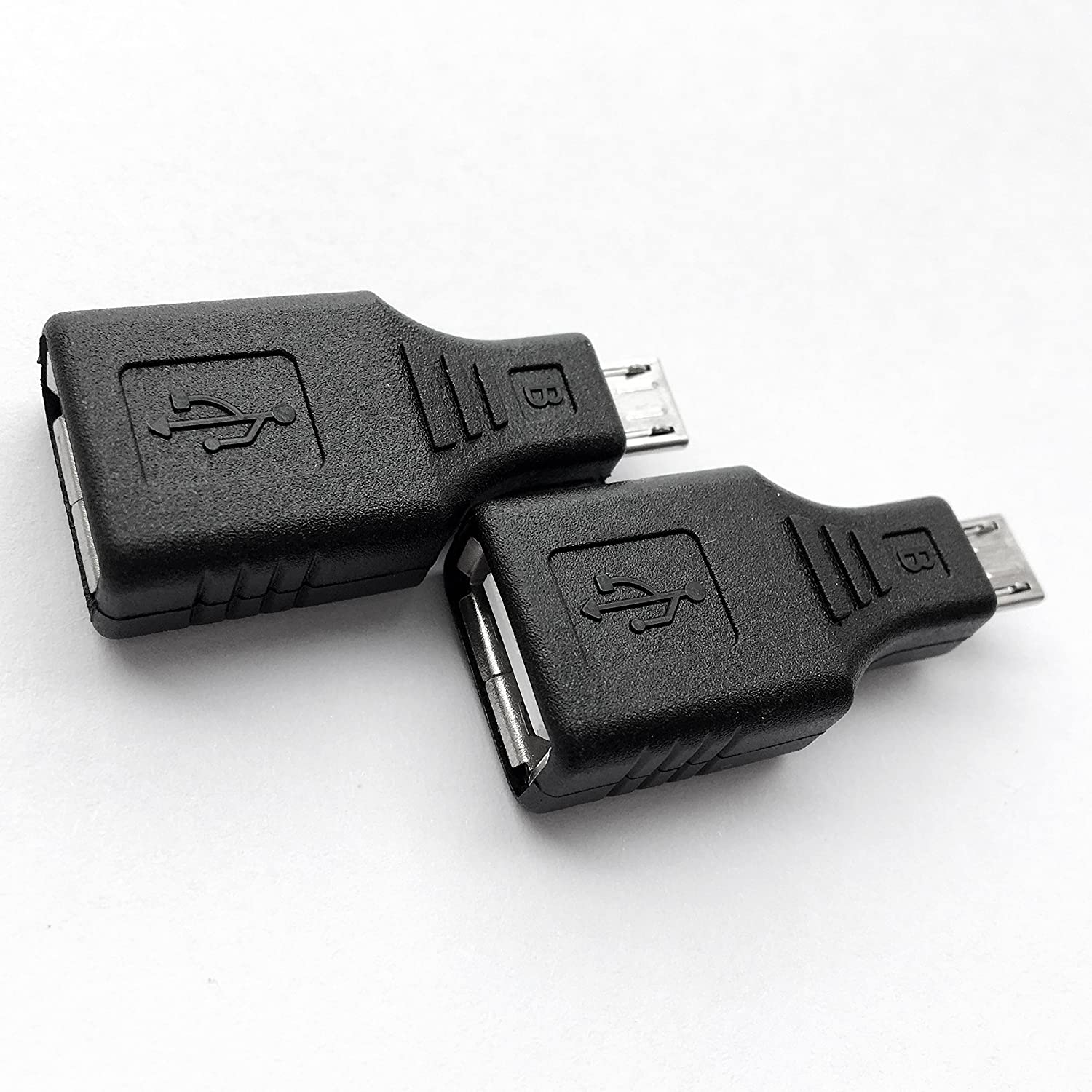 USB 2.0 Micro USB Male to USB Female OTG Adapter (2 Pack)