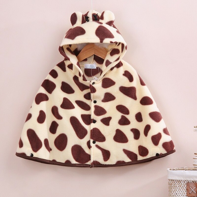 Hooyi Baby Coats Girl&#39;s Smocks Outerwear Fleece cloak Jumpers mantle Children&#39;s Poncho Cape Animal Boys Outerwear 0-2years