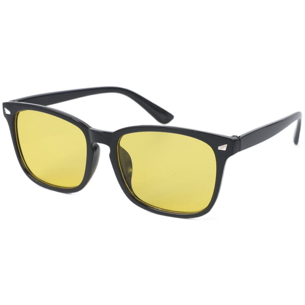 Gafas clásicas con bloqueo de luz azul, gafas cuadradas para ordenador, montura de gafas para Nerd, gafas antirayos azules para juegos de ordenador: YELLOW
