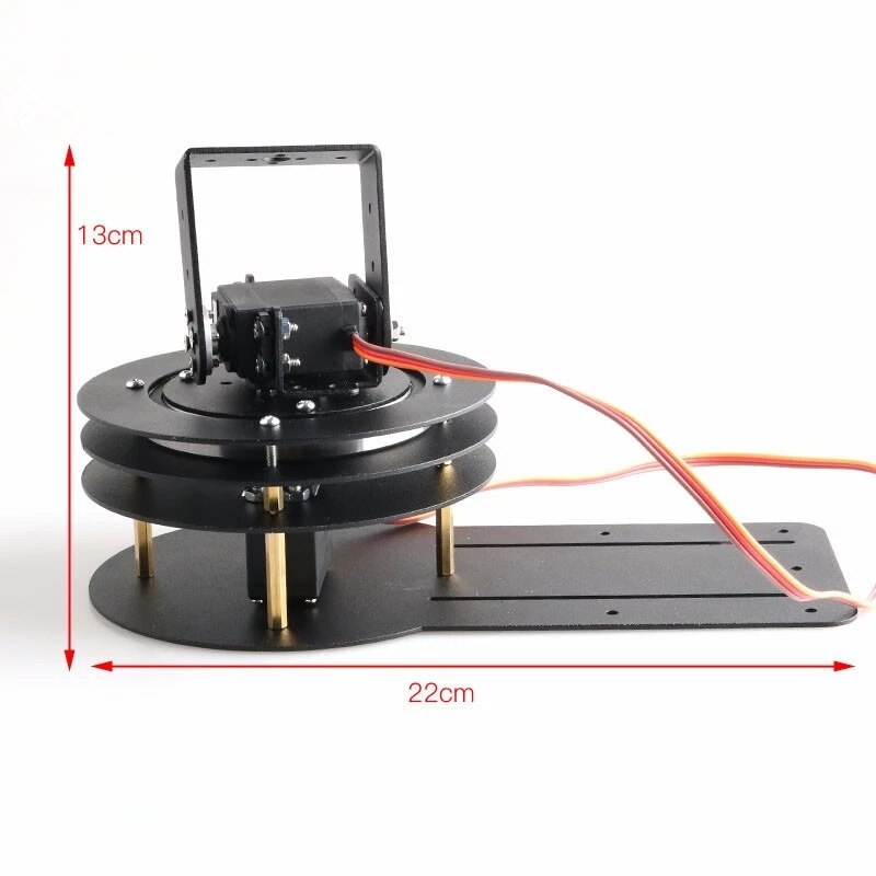 2 Dof Alle Metalen Rotatie Base Platform Voor Robot Arm Met 2Pcs High Torque Servo 996r/KS3518 Robotic onderwijs Project Van Arduino