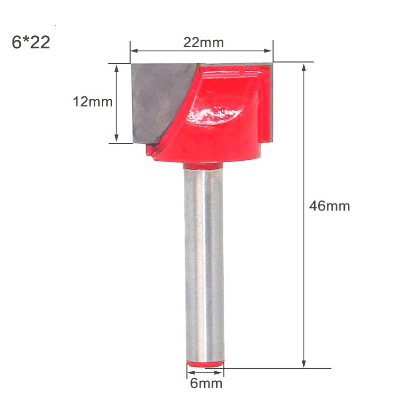 1Pc 10/13/16/18/20/22/25/30/32mm Surface Planing Wood Milling Router Bits Bottom Cleaning Wood Cutting Router Bit