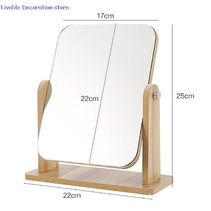 Spin Assembly Mirror Portable Makeup Mirror Screen Vanity Mirror Single Mirrors: L