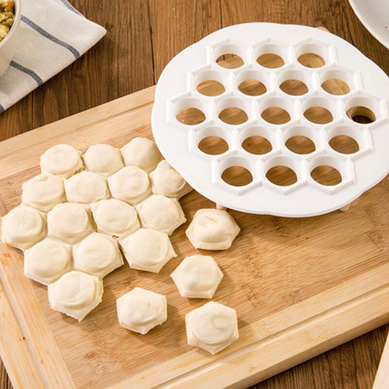 Presse à pâte à 19 trous, outils pour boulettes, 21x 2cm moules à boulettes blanches, fabricant de boulettes en plastique, outils de pâtisserie de cuisine pratiques
