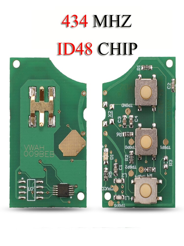 Kutery Flip Remote Car Key For VW Volkswagen GOLF PASSAT Tiguan Polo Jetta 434MHz ID48 Chip 1JO959753DA 1JO959753AH 1KO959753G: 1K0959753G / Only Circuit board