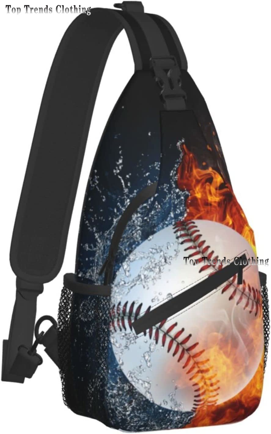 Baseball Sling Borst Zak Sport Baseball Crossbody Tassen Voor Mens Womens: Ivoor