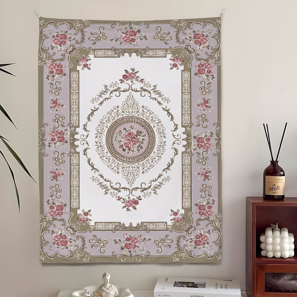 Tapisserie COOL à motif persan HD, parfaite pour la maison et le salon, décor mural de chambre à coucher, bannière d'arrière-plan, Mandala Trippy, tapisserie murale: 200x220 cm / Violet Gris