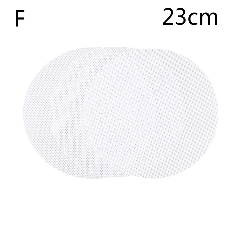 3Pc Round Non-Stick Silicone Steamer Pad White Dim Sum Paper Home Restaurant Steamers Mat Kitchen Cooking Tools: F